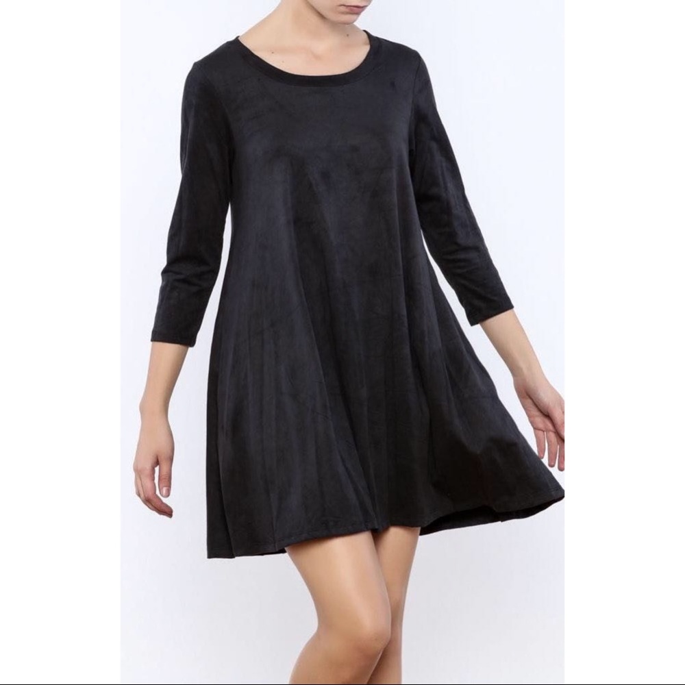 RED Suede Like Dress